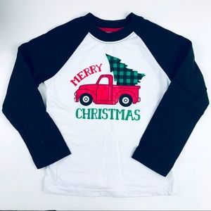 Kids Farm Truck Christmas Shirt size 5 5T